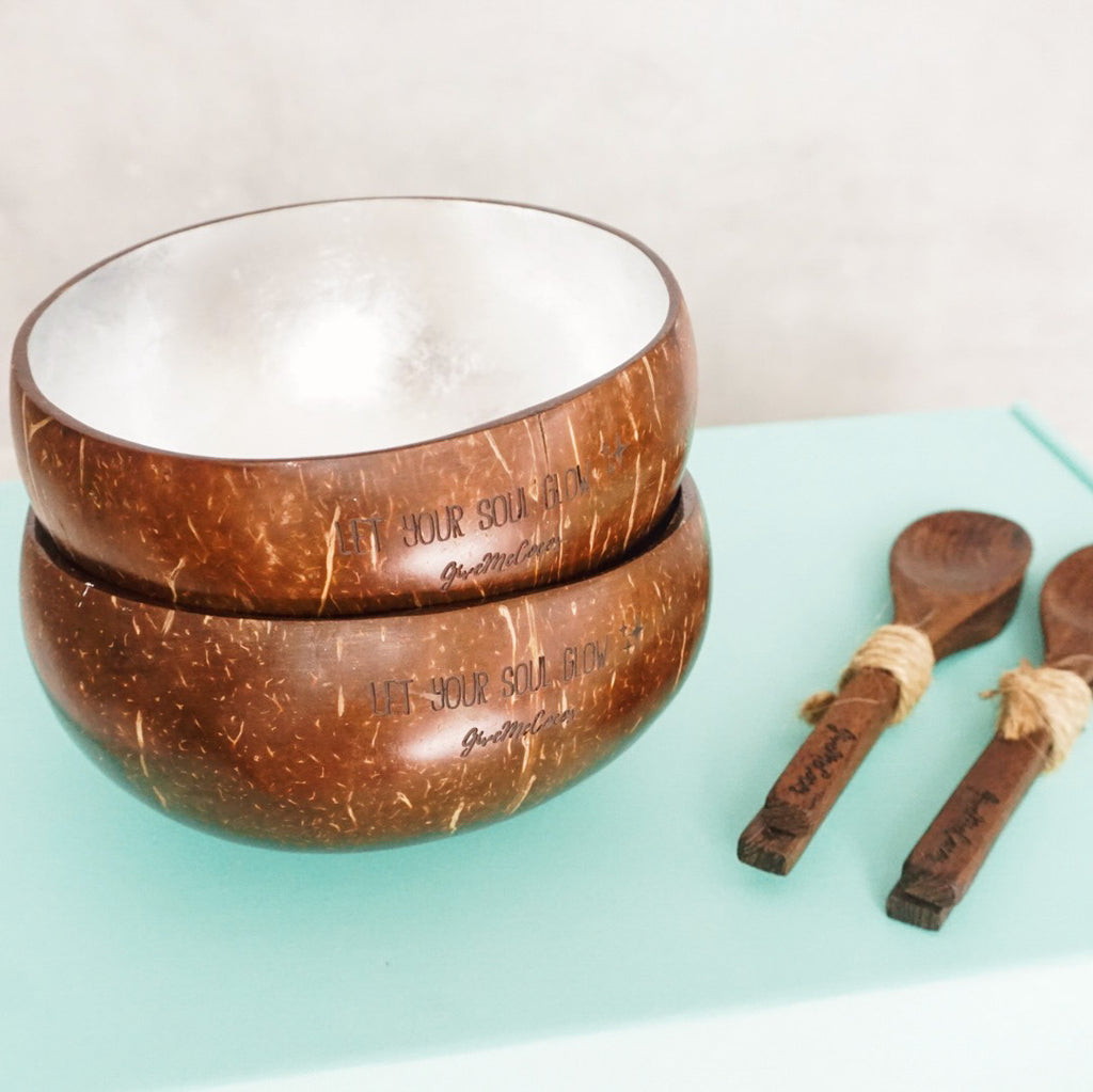 Glow Silver Coconut Bowls - GiveMeCocos
