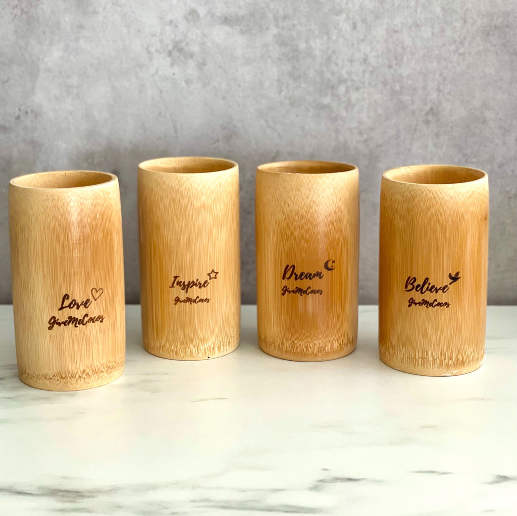 Bamboo Cups - Empowering quotes - GiveMeCocos